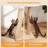 Famifit 31.5" Cat Scratching Post, 3-in-1 Multifunctional Natural Pine Wood