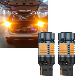 Nissan T33 X-Trail Compatible / Compatible with T20 Turn Signal 7440 120 Rows High Brightness 2016 SMD Chip Aviation Aluminum Heatsink with Fast Quiet Cooling Fan, Turn Signal Lamp, Pack of 2