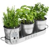 Barnyard Designs Indoor Herb Garden Planter Set with Tray, Metal