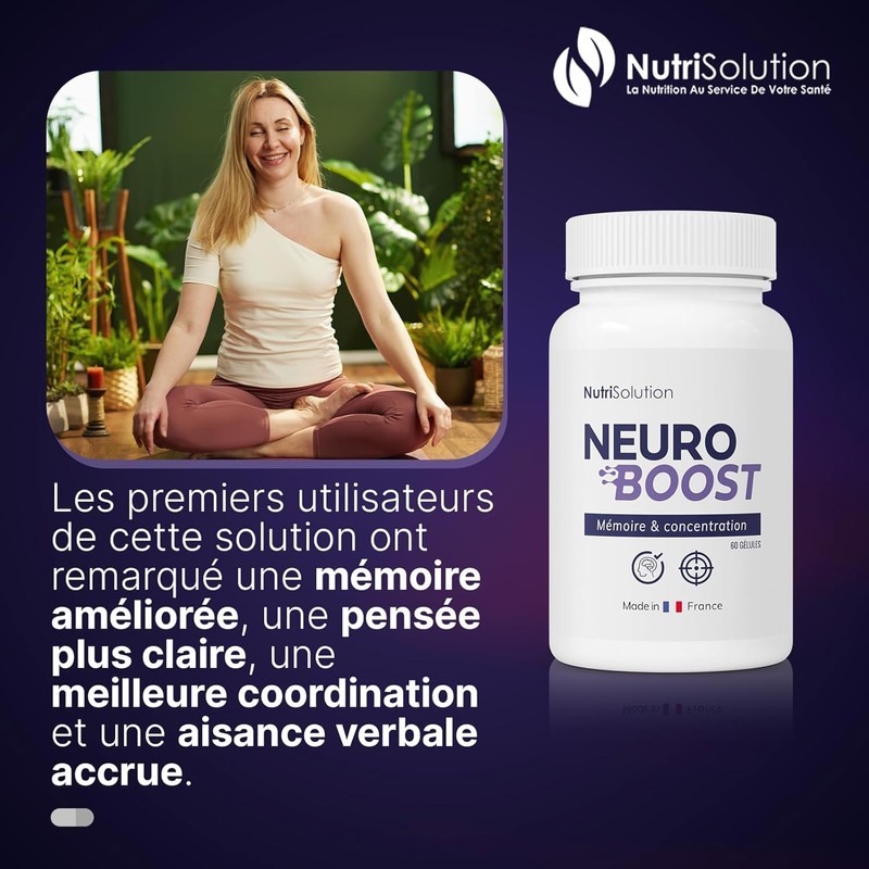 NeuroBoost: Dietary Supplement with Ginkgo Biloba, Vitamin B12 & Herbal