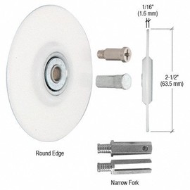 CRL Round Edge Nylon Replacement Wheel; 2-1/2" X 1/16"