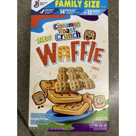 General Mills NEW GENERAL MILLS FAMILY SIZE CINNAMON TOAST CRUNCH WAFFLE CEREAL 18.2 OZ BOX