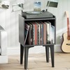 Record Player Stand, Vinyl Record Storage Table, Black