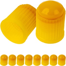 10 Pcs Yellow Hard Plastic Car Tyre Valve Caps with Schrader Valve O Seal Car Protective Caps Tyre Valve Cover Car Air Valve Cap Car Valve Caps Valve Protector