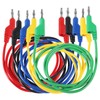 AEDIKO 5pcs Banana to Banana Plug Test Leads Soft Electrical
