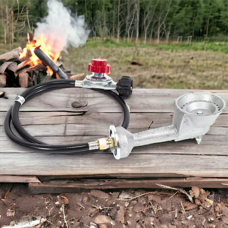 GasOne 50200+2109 High Pressure Cast-Iron Round Burner Head with Brass