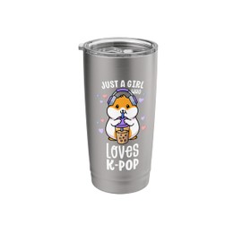 K Pop Gifts For Teens Girl Kawaii KPop Hamster Bubble Tea Stainless Steel Insulated Tumbler