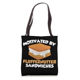 Fluffernutter Sandwich Kids Funny School Breakfast Waffle Tote Bag