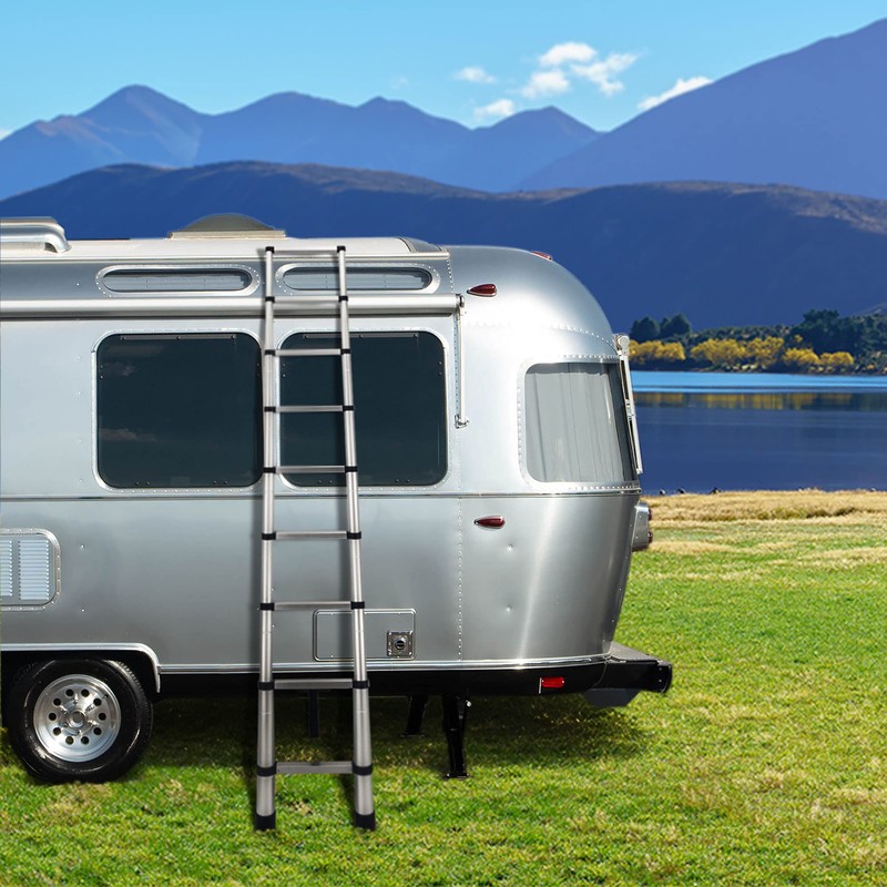 RecPro RV Aluminum Telescoping Ladder | Collapsible Extension Ladder (10.5