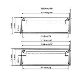 QCAA Solid Brass Mail Slot, with Solid Brass Interior Frame and Solid Brass Back Plate, 8-7/8''X2-7/8", Matte Black, 1 Pack, Made in Taiwan