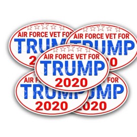 AIR FORCE VETS for TRUMP 2020 Trump Political Bumper Stickers Decals 5" 5-pack