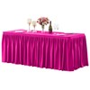 1 Pack Hot Pink Rectangle Table Clothes for 6 Foot