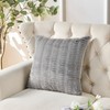 BYTIDE Shaggy Stripe Faux Fur Decorative Throw Pillow Cover with