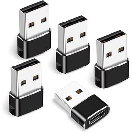 EYEZING USB C to USB Adaptor 5 Pack,USB to USB C Adapter,Type C Male to A Female Charger Converter Kit Connectors for Laptops, Phones, Tablets, Computers, Electronics
