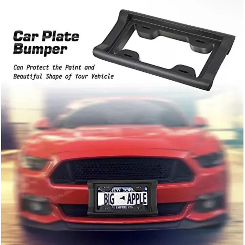 BLVD License Plate Bumper Guard with Screws and Protector Rubbers