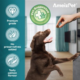 AmeizPet Anal Gland Treatment For Dogs, Functional Digestive Fiber Treats For Dogs Glands Healthy Dog Chews, 120 Soft Dog Treats