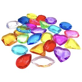 UUYYEO 250g Large Acrylic Gemstones Big Plastic Diamond Jewels Vase Filler Gems Plastic Gemstone Ornaments Party Table Scatters Treasure Hunt Party Favors for Kids