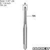 Burkit 2pcs 1/4"-24 UNC Thread Tap Right Hand, HSS 1/4