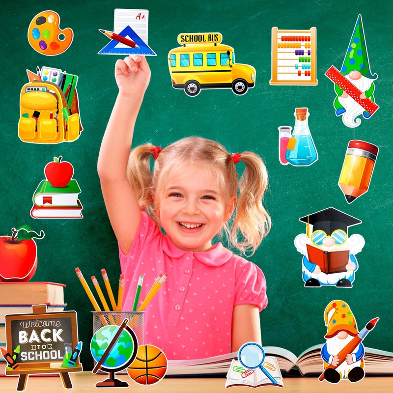 HOWAF 32pcs Welcome Back to School Bulletin Board Decorations, Back