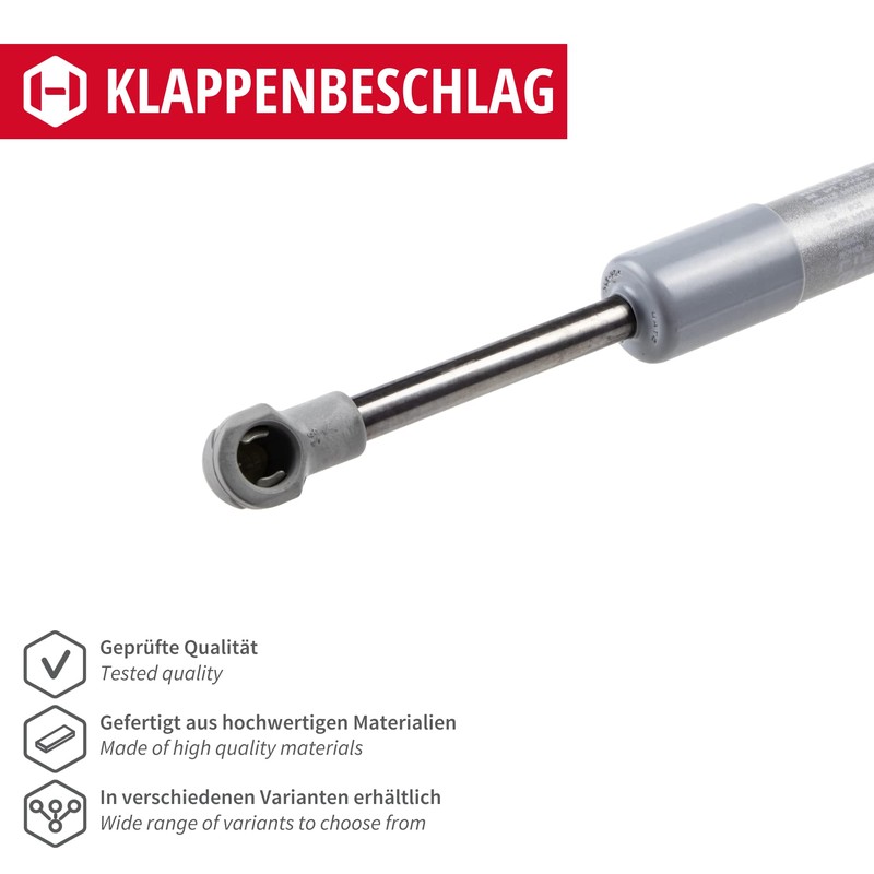 Gedotec Flap Fitting Replacement Gas Pressure Damper with Ball Head