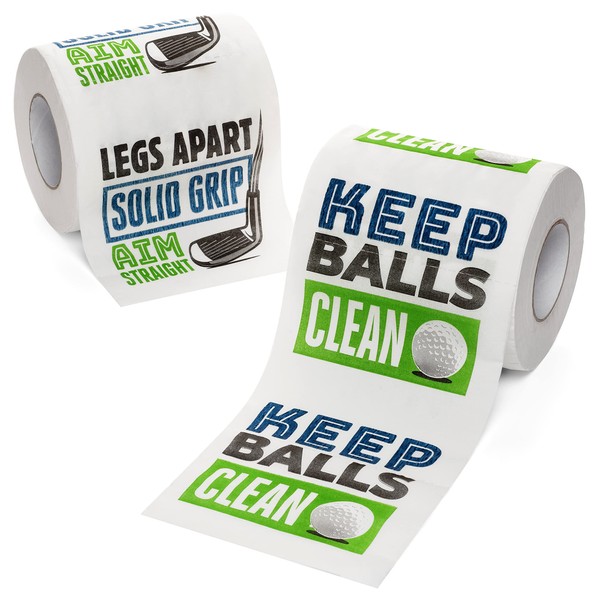 Golf Toilet Paper - Novelty Funny Golf Gag Gift for Father's Day, Retirement, Birthday