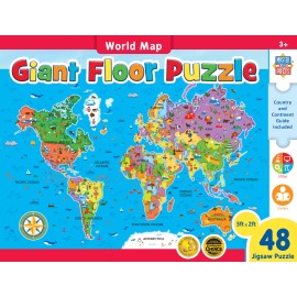 MasterPieces - Explorer - World Map 48 Piece Floor Jigsaw Puzzle