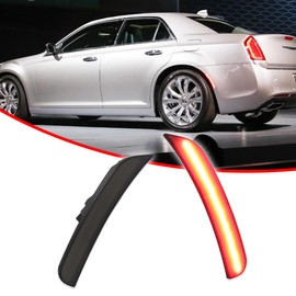 GTINTHEBOX Smoked Lens Rear Red Led Side Marker Light Kit for 2015 2016 2017 2018 2019 2020 2021 2022 2023 Chrysler 300