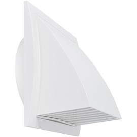 6'' Inch Exhaust Hood Vent With Rain Cover, White, Indoor And Outdoor, HVAC Exhaust Vent Duct Cover, Exhaust Cap (6'' Inch, White)