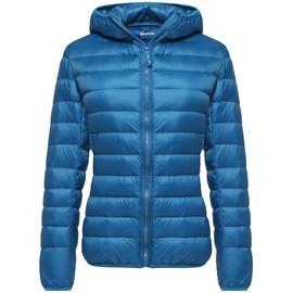 wantdo Women's Light Weight Down Jacket Packable Insulated Coat (Acid Blue Small)