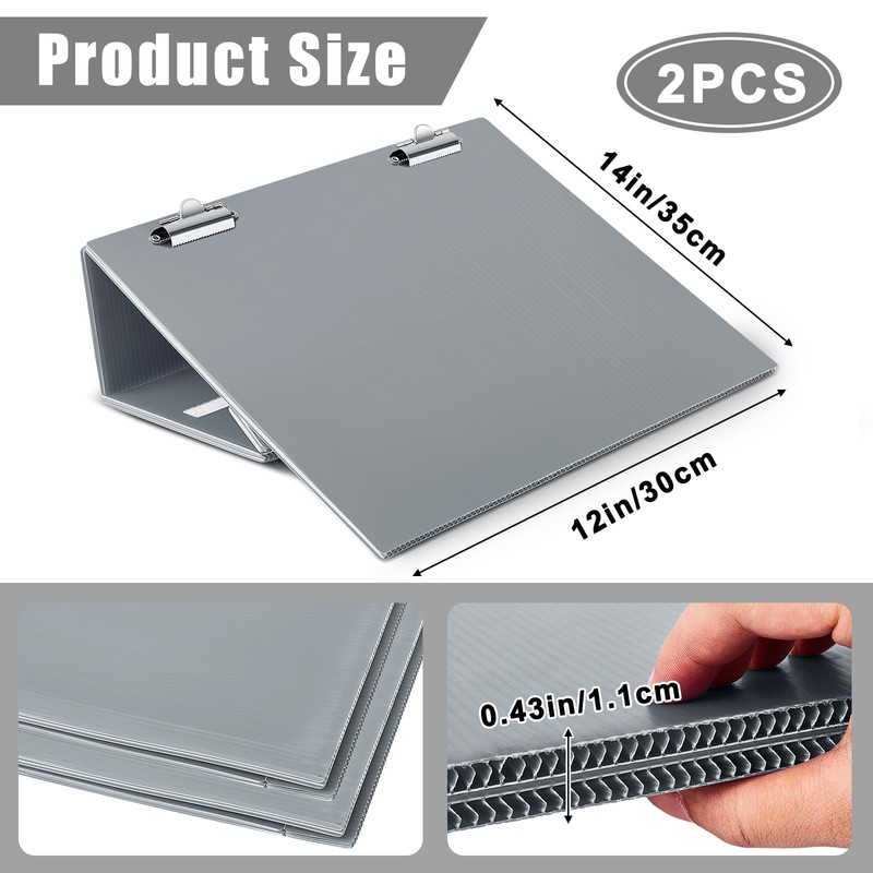 Nuanchu 2 Pcs Folding Slant Board for Writing 14 x