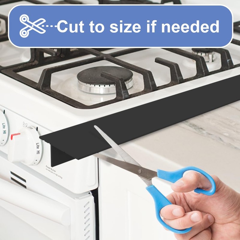 Silicone Stove Gap Covers Folding,25 Inches Stove Gap Filler 2pcs,Kitchen