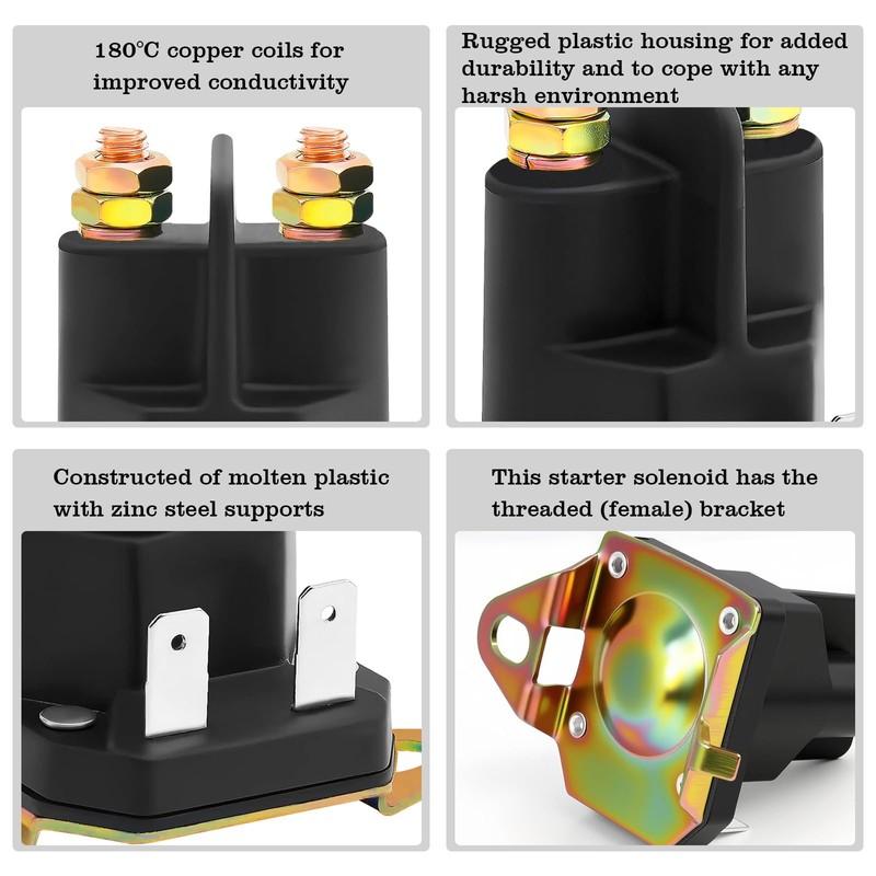 192507 Starter Solenoid Relay for Riding Lawn Mower, 12V Relay