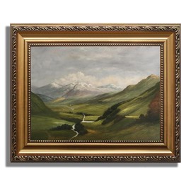 JOFANG Vintage Framed Wall Art,Mountain Range Canvas Wall Art for Living Room,Bedroom,kitchen Wall Decor Canvas Prints,9x12in