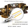 CRLight Candelabra LED Globe Bulb 30W Equivalent Soft White 3000K,