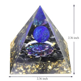 Rockcloud Chakra Orgone Pyramid Crystal Stone Energy Generator Blanacing Chakra for Yoga Reiki Meditaion, Lapis Lazuli