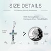 VONALA Cross Earrings Sterling Silver Dangle Drop Leverback Cross Earrings