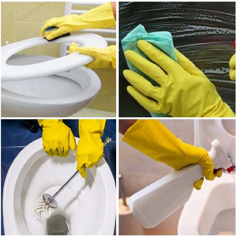 MIN-XL Rubber Dishwashing Glove, Waterproof and Oil-resistance, Suitable for kitchen