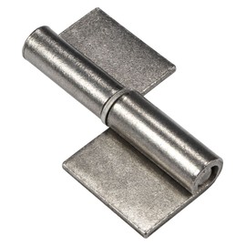 Gedotec Hinges for Welding, Pack of 2, Weld-On Tape for Metal Doors, Weld-On Hinge Height 50 mm, DIN Left, Heavy Duty Hinge for Garden Gates and Machines, Gate Hinge for Steel Gates