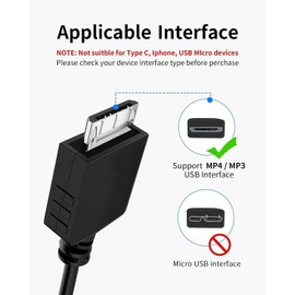 Master Cables Replacement Sony Walkman USB Charging and Data Transfer Cable for Walkman Models NWZ-A816, NWZ-A818, NWZ-A828, NW-A916, NW-A918, NW-A919, NWZ-610F Compatible with WMC-NW20MU Cable