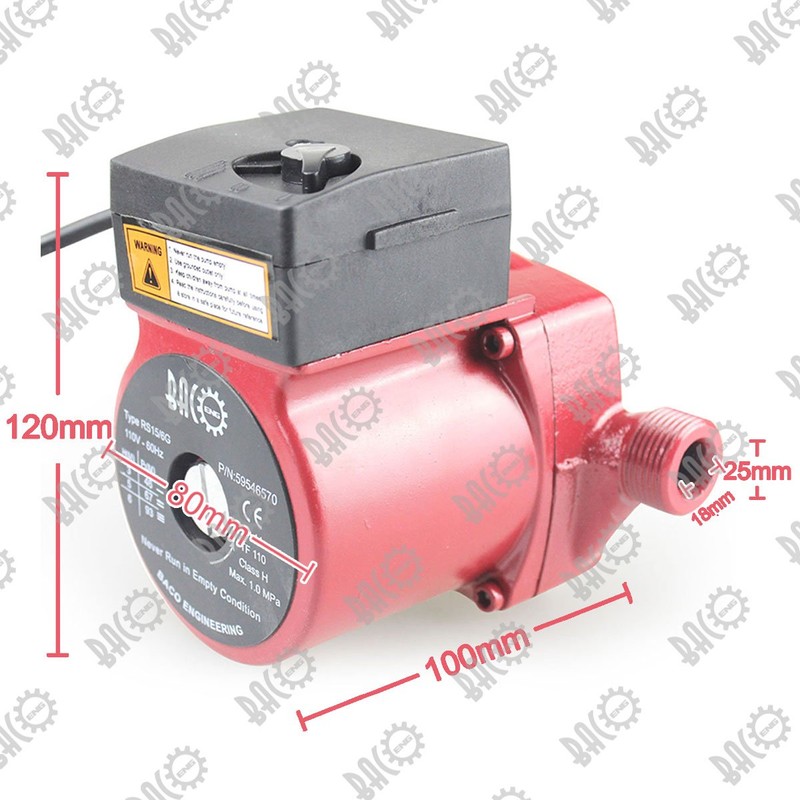 BACOENG 3/4'' 110V/115V Hot Water Circulation Pump /Circulator Pump For
