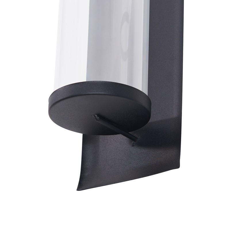 Danya B Metal Pillar Candle Sconces with Glass Inserts -