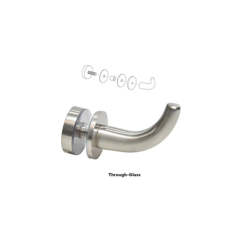 C.R. Laurence DRH1BN CRL Brushed Nickel Designer Robe Hook