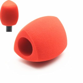 Mic Foam Covers Handheld Microphone Windscreen Large Mic Foam Pop Filters for Handheld Microphone Interview Microphones (Triangle, Red)
