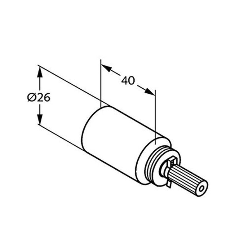 EiFi Extension Kludi / 40 MM for Flush-Mounted Valve Chrome