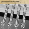 Four-Flute Sawtooth Eccentric Drill Bit Set, Tungsten Steel Carbide Serrated