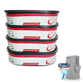 Cat Litter Refill Bags Cartridge Compatible with Litter Cat Genie Standard, Plus and XL Pail Refills, Pet Waste Bags Cat Litter Box Accessories,Pack of 4