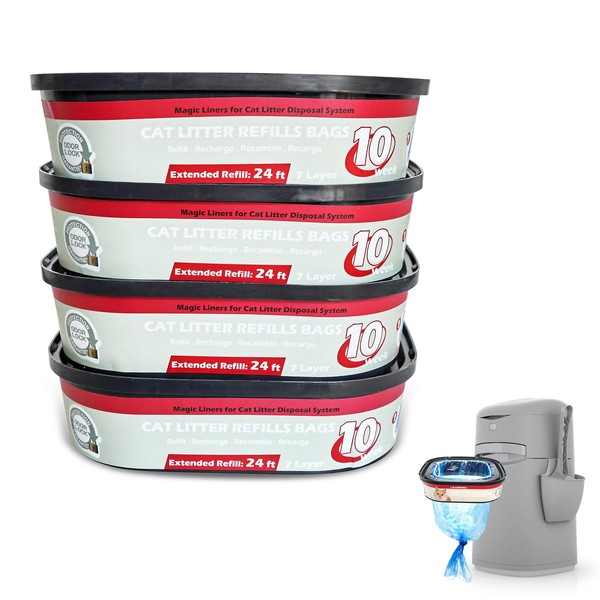 Cat Litter Refill Bags Cartridge Compatible with Litter Cat Genie
