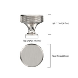 Asidrama 10 Pack Brushed Satin Nickel Kitchen Cabinet Knobs Knurled Dresser Knobs Drawer Knobs Cabinet Hardware Aluminum Knobs for Dresser Drawers