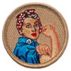 Rosie The Riveter Patrol Patch - 2" Diameter Round Embroidered