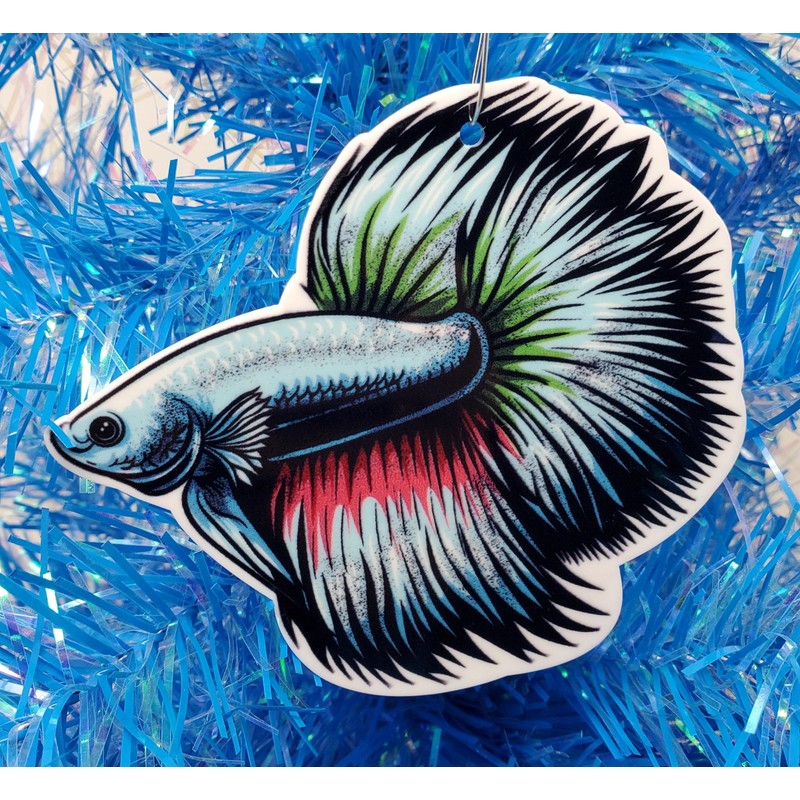Beta Fish Christmas Ornament (B25)